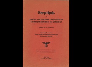 Verzeichnis der Postämter und Postablagen im Land Österreich (1938)