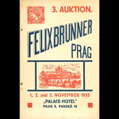 Felix Brunner, Prag - Auktionen 1935/1937 + Fototeil 1928