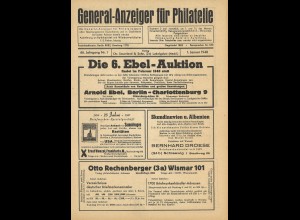 General-Anzeiger für Philatelie, Jg. 1948 komplett