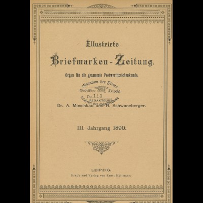 Illustrierte Briefmarken-Zeitung von Ernst Heitmann (Jahrgang 1890)