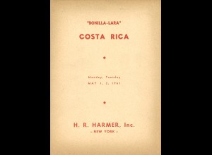 H.R. Harmers auction 1961: "Bonilla-Lara" COSTA RICA