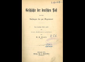 B. G. Crole: Geschichte der deutschen Post (1889)