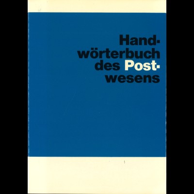 Handwörterbuch des Postwesens (1971)