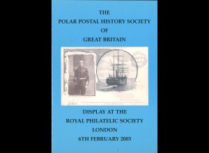 Display at the RPSL der Postal History Society of GB 2003