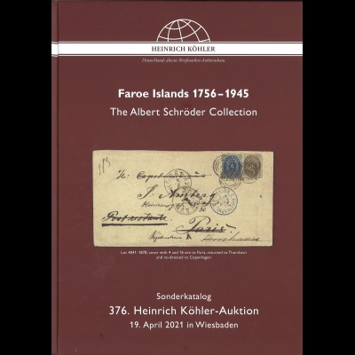 376. Heinrich-Köhler-Auktion, 2021: Faroe Islands 1756-1945