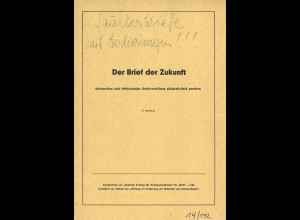 P. Salomon: Der Brief der Zukunft (Sonderdruck DBZ 1969)