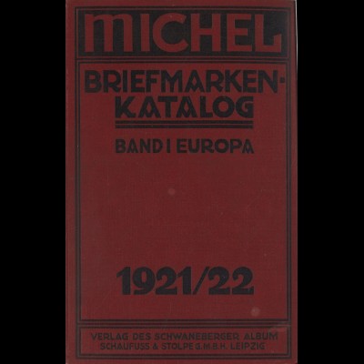 MICHEL Briefmarkenkatalog Band 1 Europa 1921/22