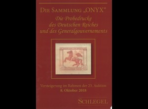 23. Schlegel-Auktion Okt. 2018: Probedrucke des Deutschen Reiches und des GG