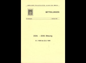 Berliner Philatelisten-Klub von 1888 e.V.: Mitteilungen (1998, 1. Halbband)