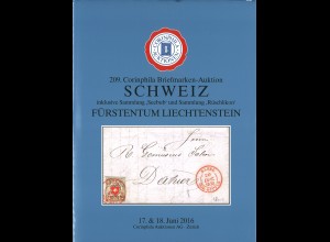 209. Corinphila-Auktion 17.-18.6.2016: Schweiz & Fürstentum Liechtenstein