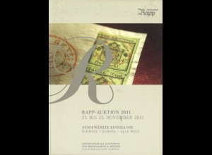 Rapp-Auktion, November 2011: Ausgewählte Einzellose Schweiz - Europa - Alle Welt