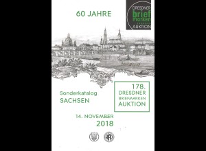 178. Dresdener Briefmarken-Auktion, 14.11.2018: SACHSEN. Die Tilo Rismondo-Slg.