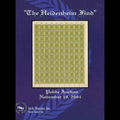 H. R. Harmer auction, 19.11.2004: The Heidenheim Find