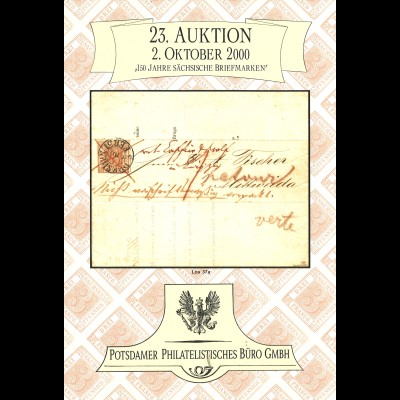Postdamer Phil. Büro, 23. Auktion 2000: 150 Jahre Sächsische Briefmarken