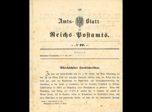 Amts-Blatt des Reichs-Postamts (einzelne Nummern aus den Jahren 1887-1899)