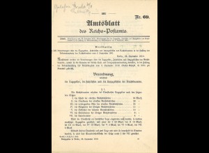 Amtsblatt des Reichs-Postamts (Sammel-Lot aus den Jahren 1891-1916)