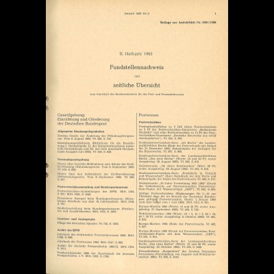 Amtsblatt Post / Fernmeldewesen, Jg. 1965, Nr. 68-149