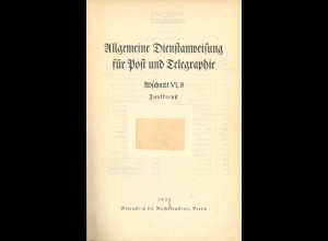 Allgemeine Dienstanweisung für Post und Telegraphie (Funkdienst 1932)
