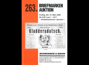 263. Schwanke-Auktion März 2000 - Katalog der Literaturauktion