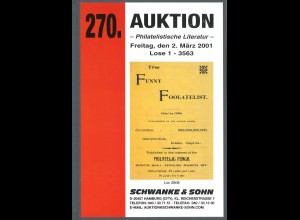 270. Schwanke-Auktion März 2001 - Katalog der Literaturauktion