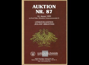 87. + 90.. Felzmann-Auktion März 1999 - Kataloge der Literaturauktion