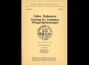 Julius Bochmann: Katalog der deutschen Gelegenheitsstempel (13 Broschüren)