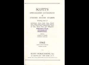 Scott's Specialized Catalogue of United States Stamps 1961