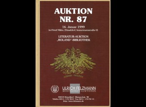 Felzmann: Literaturauktionen 1999 - 2 x Roland-Bibliothek (Hardcover!)