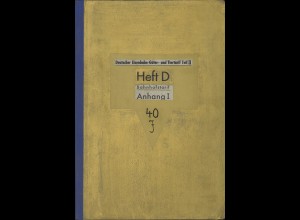 Deutscher Eisenbahn-Güter- und Tiertarif Teil II. Heft D. Anhang I (1952)