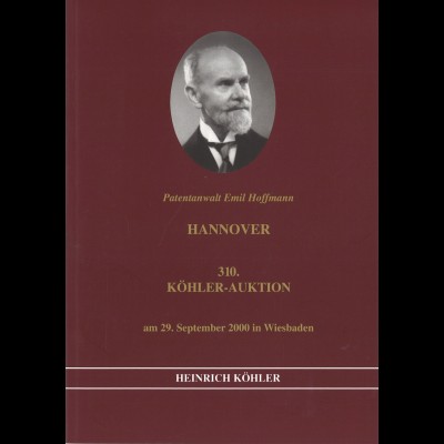 310. Heinrich Köhler-Auktion Sept. 2000: Hannover. Emil Hoffmann-Sammlung