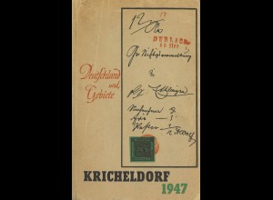 Kricheldorf-Kartalog 1947: Deutschland und Gebiete
