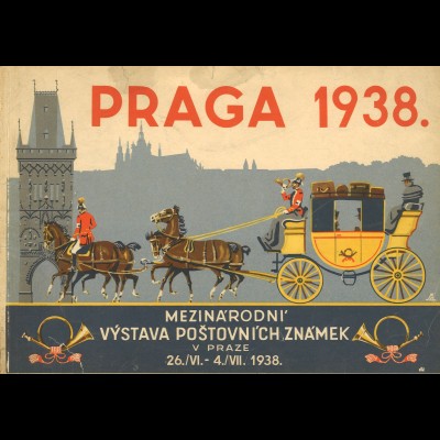 PRAGA 1938 - 3 Ankündigungsbroschüren