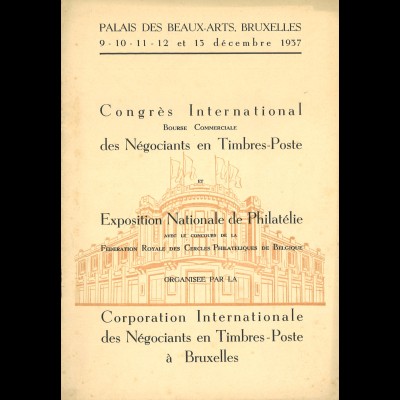 Exposition Nationale de Philatélie Bruxelles 1935 - Ankündigungsbroschüre